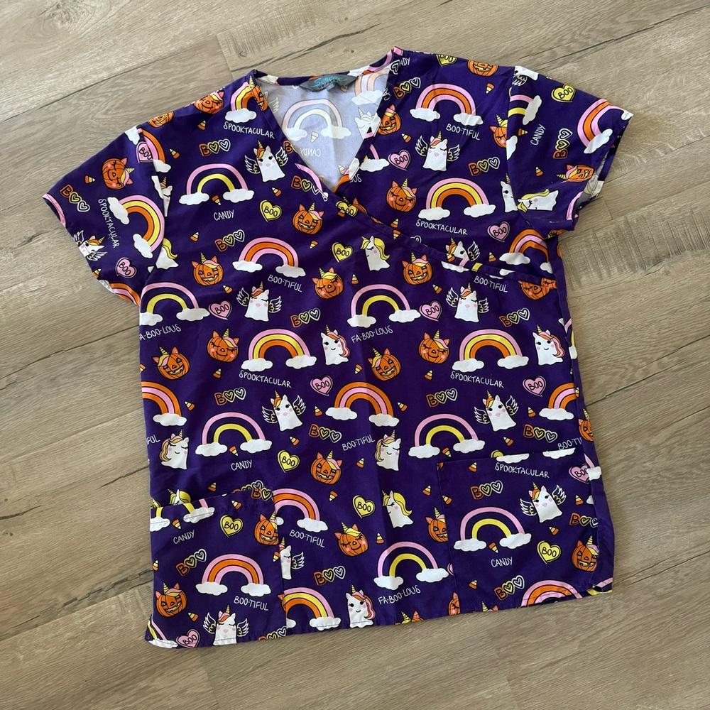 Serene Uniforms | Halloween scrub top